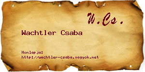 Wachtler Csaba névjegykártya