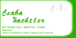 csaba wachtler business card